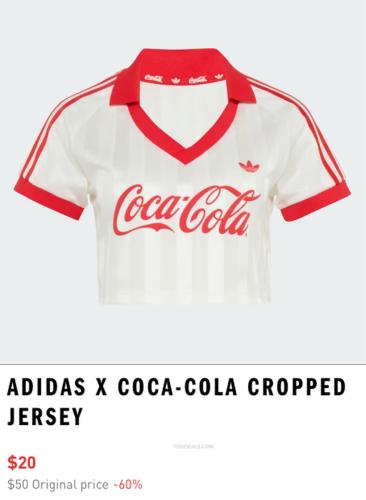 Adidas x Coca-Cola Cropped Jersey Now $20 deal at Adidas