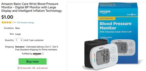 $1 Blood Pressure Monitors at Woot deal at Woot