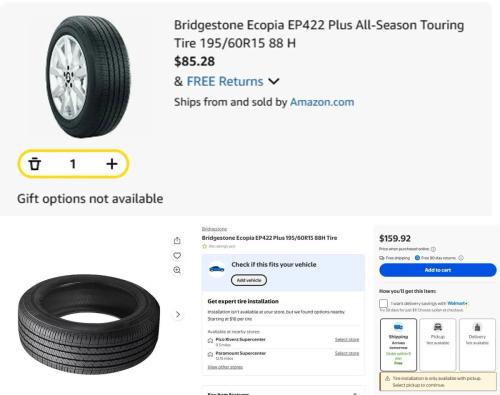Bridgestone Tire Sale: $85 at Amazon (Was $160) deal at Amazon