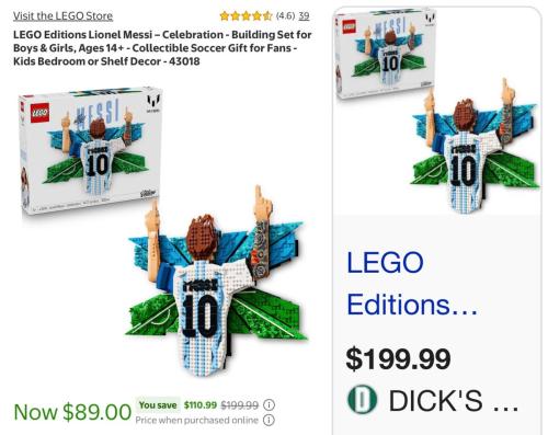 Messi LEGO Set Dropped to $89 at Walmart deal at Walmart
