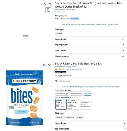 12 Pack Pretzel Bites for $9 at Amazon deal at Amazon
