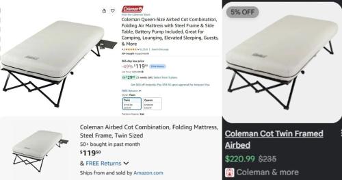 Coleman Air Mattress $115 Off at Amazon deal at Amazon