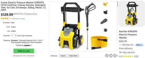 Karcher K1800PS Pressure Washer $152 Off deal at Woot