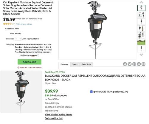 BLACK+DECKER Animal Repeller for $15 deal at eBay
