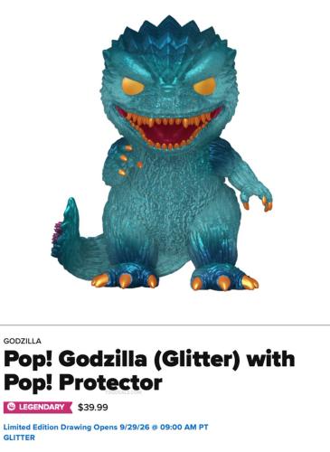 Limited Glitter Godzilla Funko Pop Release