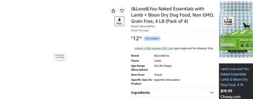 Dog Food 4-Pack: $80 Value for $12 deal at Amazon