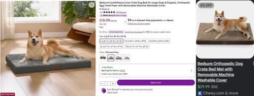 Orthopedic Dog Bed for $20 at Wayfair deal at Wayfair