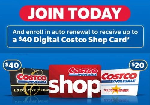 Costco New Members: Up to $40 Shop Card deal at Costco