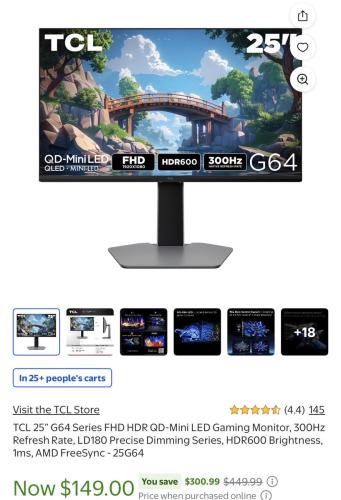 TLC Gaming Monitor for $149 (Was $450)