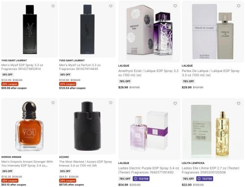 Up to 75% Off Perfumes & Colognes deal at Jomashop
