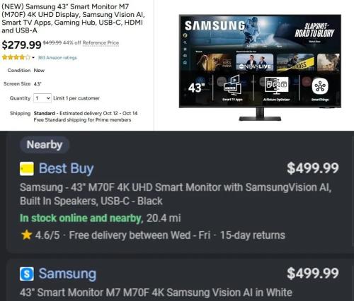Samsung 43-Inch Monitor $230 Off at Woot deal at Woot