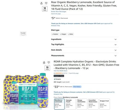 Organic Electrolyte Drinks 12-Pack for $5 at Amazon deal at Amazon