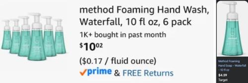 Method Hand Soap 6-Pack for $10 at Amazon deal at Amazon