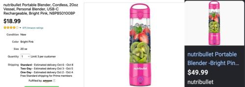 Nutribullet Blender for $18 at Woot deal at Woot