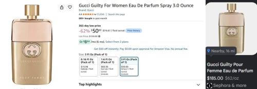 Gucci Guilty Lowest Price Ever at Amazon deal at Amazon