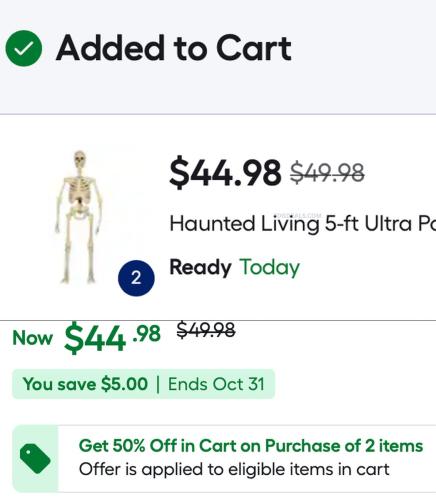 Haunted Living 5ft Skeleton $44.98 at Lowe's deal at Lowe's