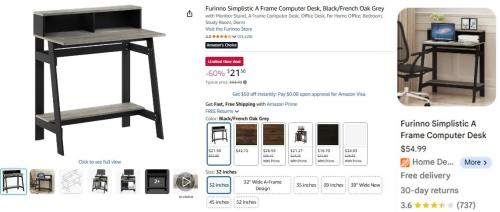Furinno A-Frame Desk at Record Low $21.50 deal at Amazon