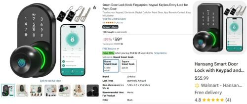 Smart Door Lock for $20 on Amazon deal at Amazon