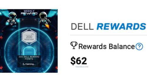 Free Dell Rewards Points: 200pts = $2 deal at Dell