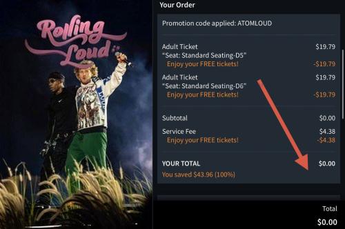 2 Free Movie Tickets with Code ATOMLOUD