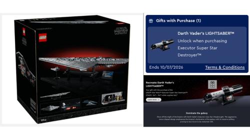 Free Vader Lightsaber with LEGO Executor