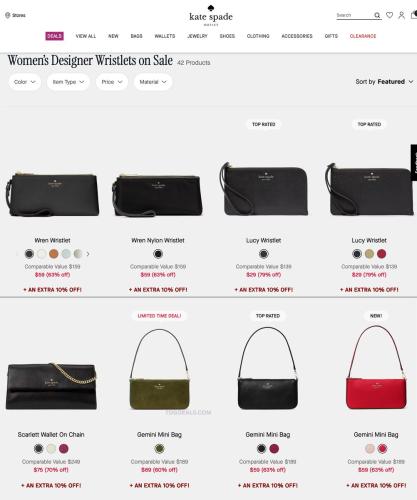 Kate Spade Wristlets from $29 + Extra 10% Off deal at Kate Spade Outlet