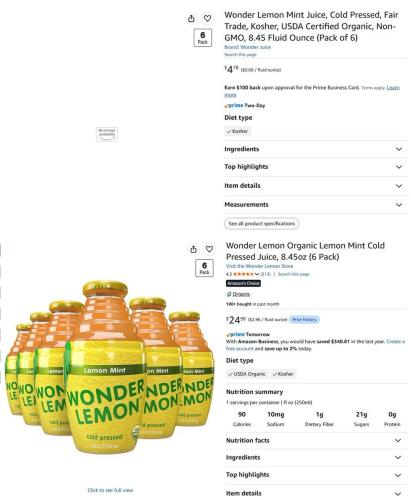 Organic Lemon Juice 6-Pack for $4 at Amazon deal at Amazon