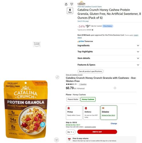 6-Pack Protein Granola for $9