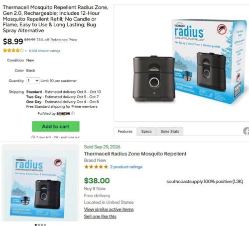 Thermacell Mosquito Repellent Now $9