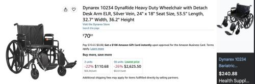 Wheelchair for $55 at Amazon deal at Amazon