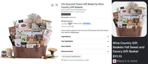 Wine Gift Basket for $30 at Amazon deal at Amazon