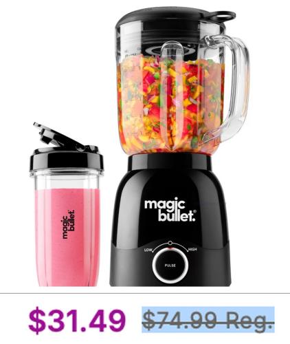 Magic Bullet Blender Set Now $31.49 deal at Kohl's