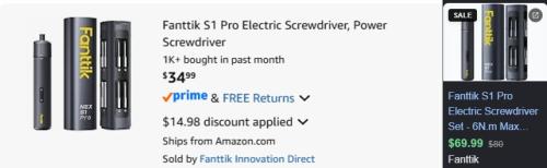 Fanttik Electric Screwdriver for $35 deal at Amazon