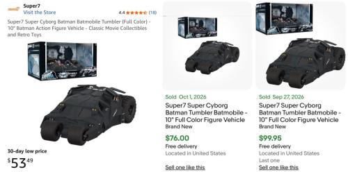Super 7 Batmobile for $53 - $90 Off deal at eBay
