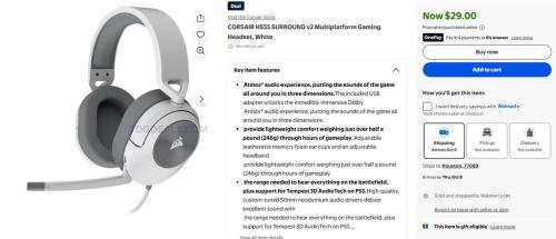 Corsair HS55 Surround v2 Headset for $29 deal at Walmart