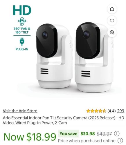 2 Security Cameras for the Price of One deal at Walmart