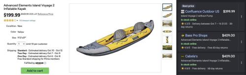 2-Person Inflatable Kayak for $199