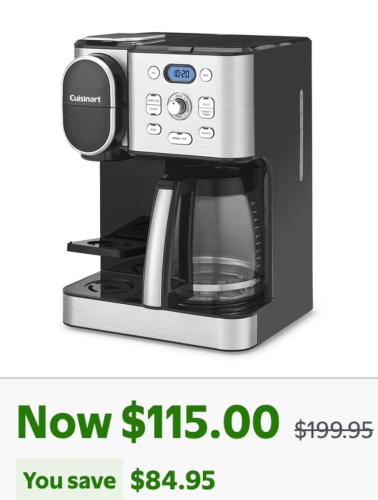 Cuisinart 2-in-1 Coffee Center Now $115 deal at Walmart