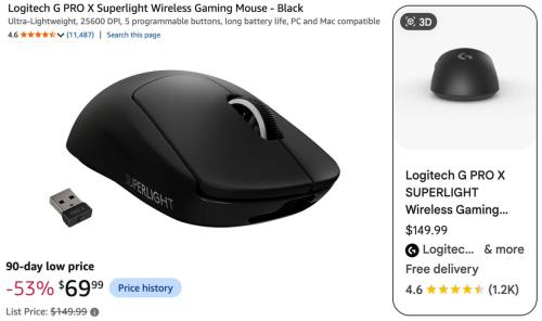 Logitech Gaming Mouse Lowest Price Ever deal at Amazon