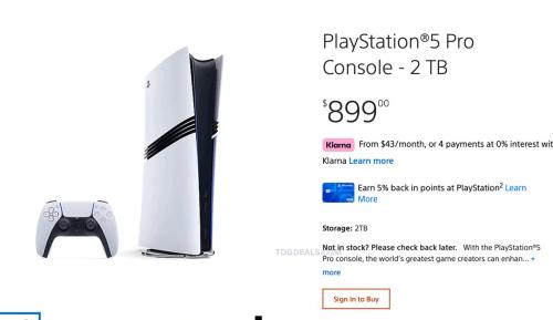 PS5 Pro Available for $899
