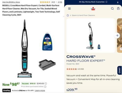 Bissell Vacuum Now $98 at Walmart deal at Walmart