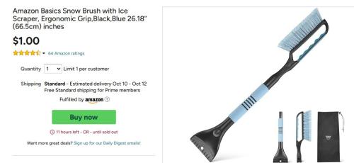 Ice Scraper for Only $1 at Woot deal at Woot