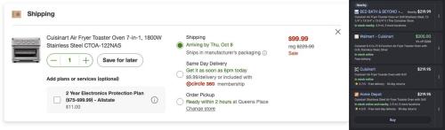 Cuisinart Air Fryer Toaster Oven for $99