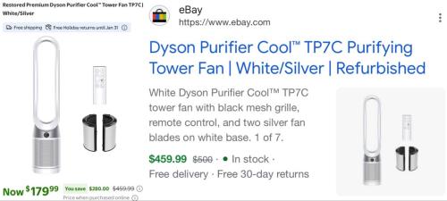 Restored Dyson Cool Tower Fan $179 (Was $450)