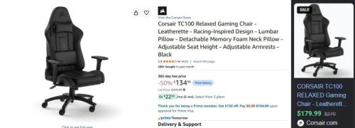 Corsair Gaming Chair Lowest Price Ever