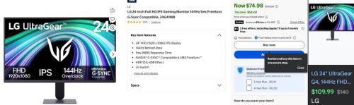 LG Gaming Monitor for $75 deal at Walmart