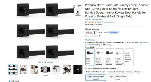 6-Pack Doorknobs for $4 on Amazon deal at Amazon