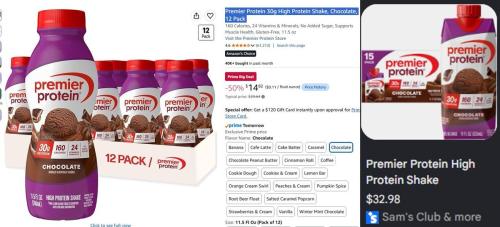 Premier Protein 12-Pack for $14 at Amazon deal at Amazon