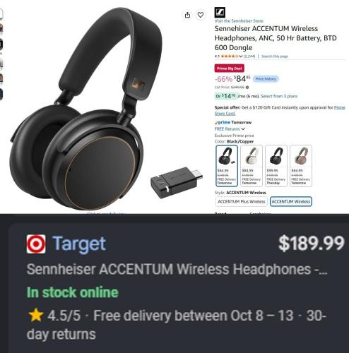 Sennheiser Headphones $85 at Amazon deal at Amazon