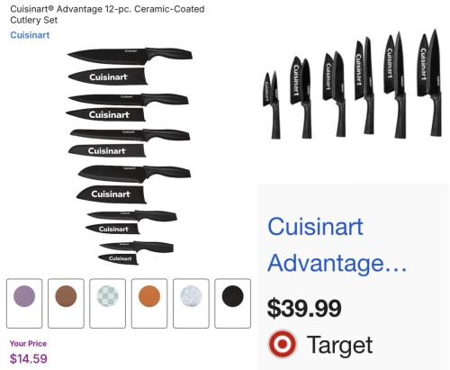Cuisinart 12-pc Knife Set Drops to $14 deal at Kohl's